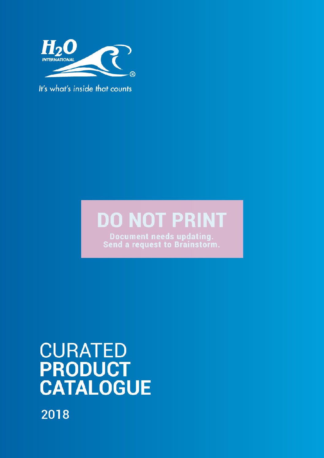 H2O Curated Product Catalogue