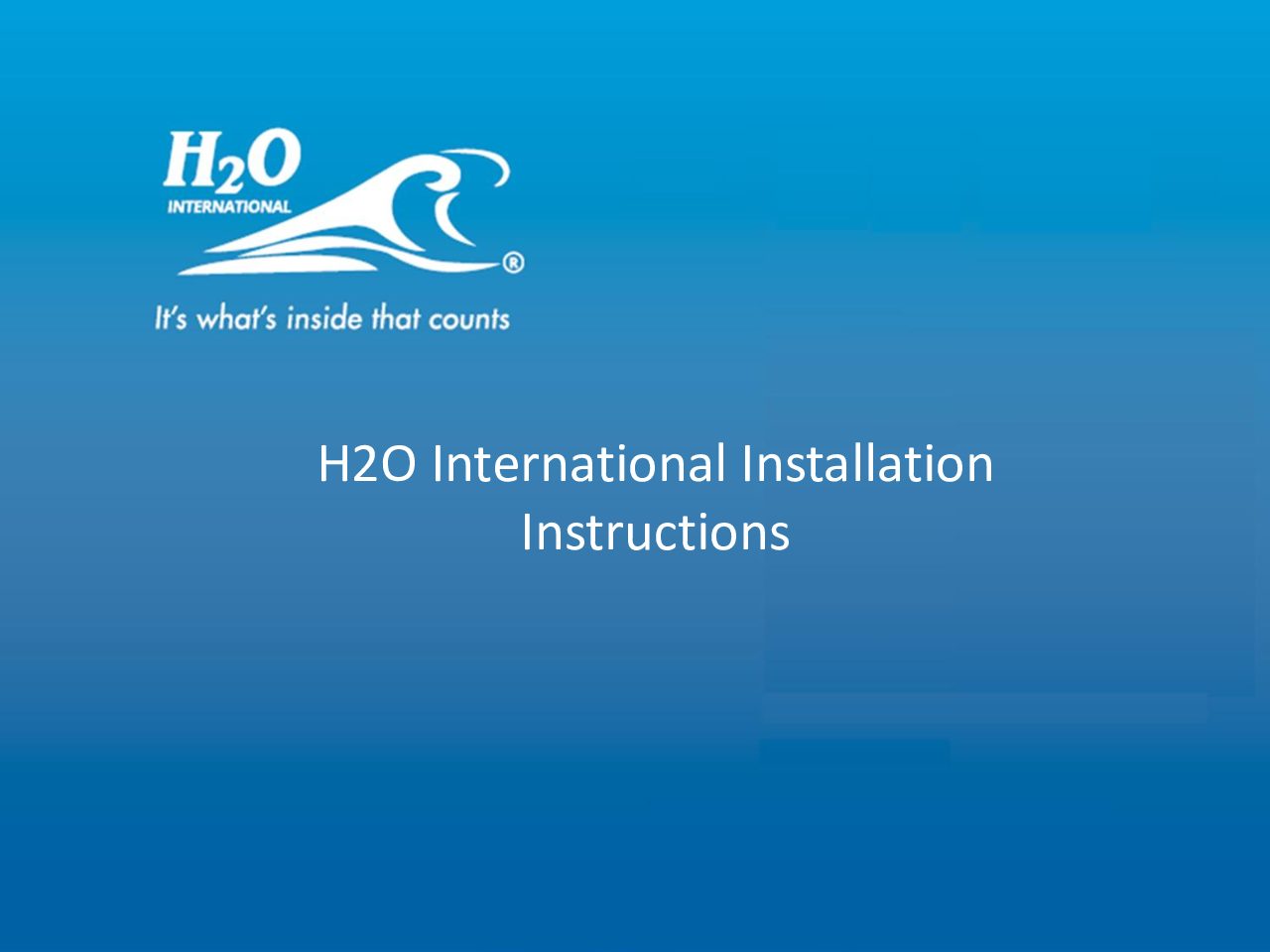 H2O-installation-guide