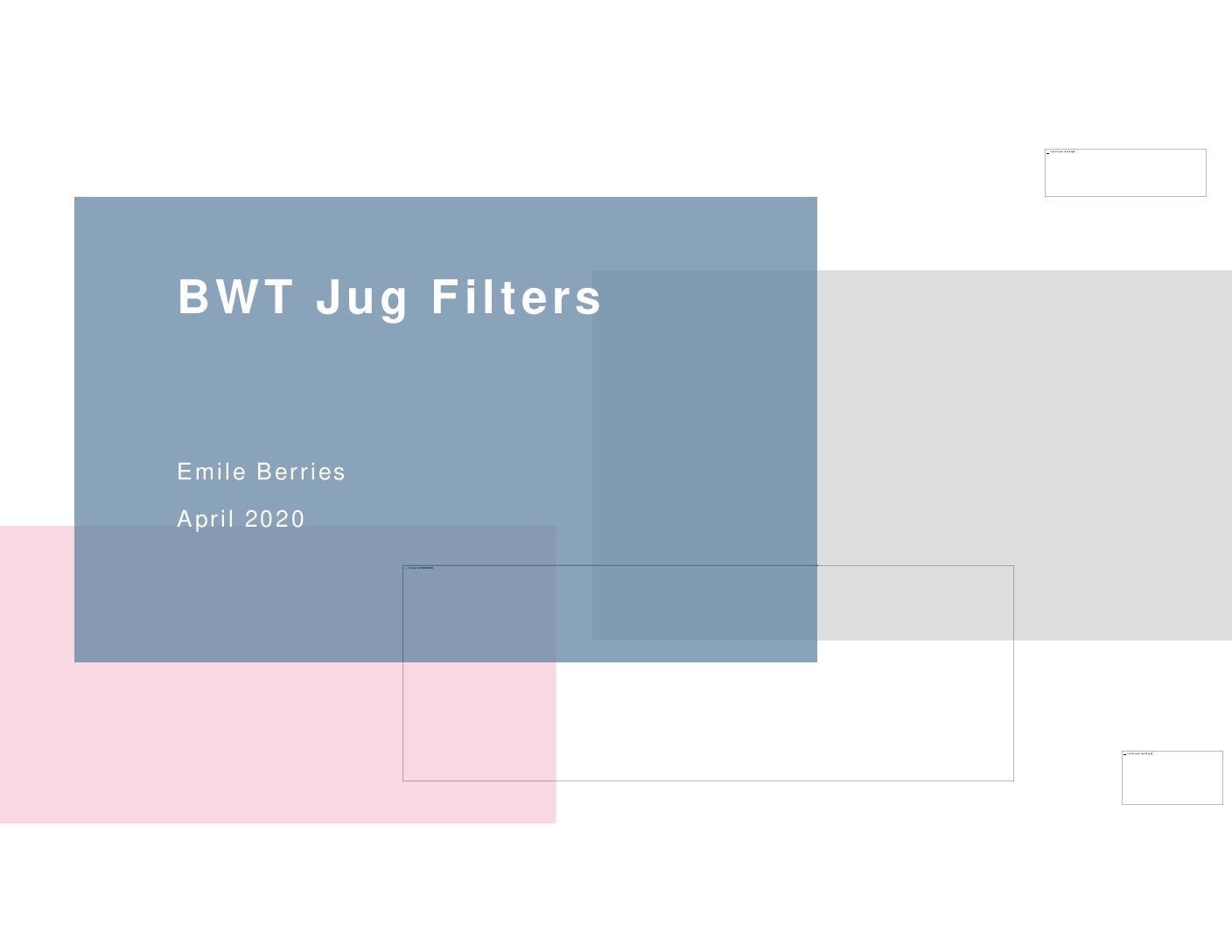 BWT Jug filters