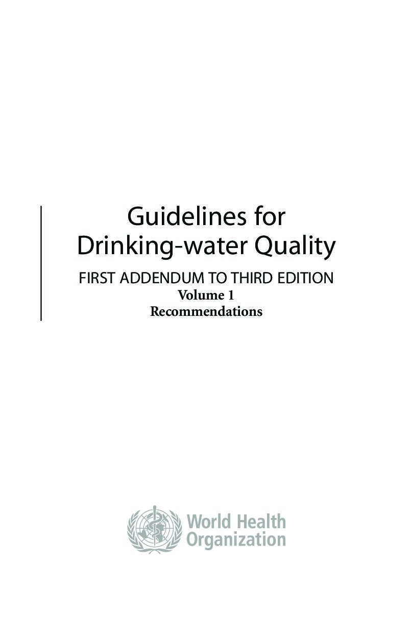 Drinking Water Quality