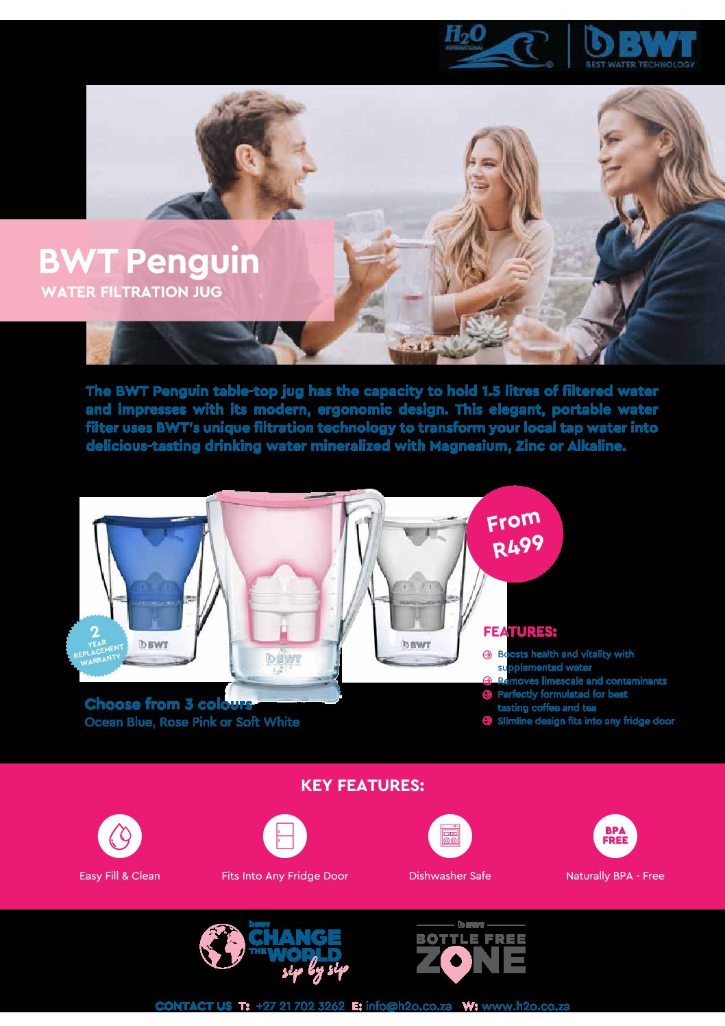 H2O|BWT Penguin Jug Brochure